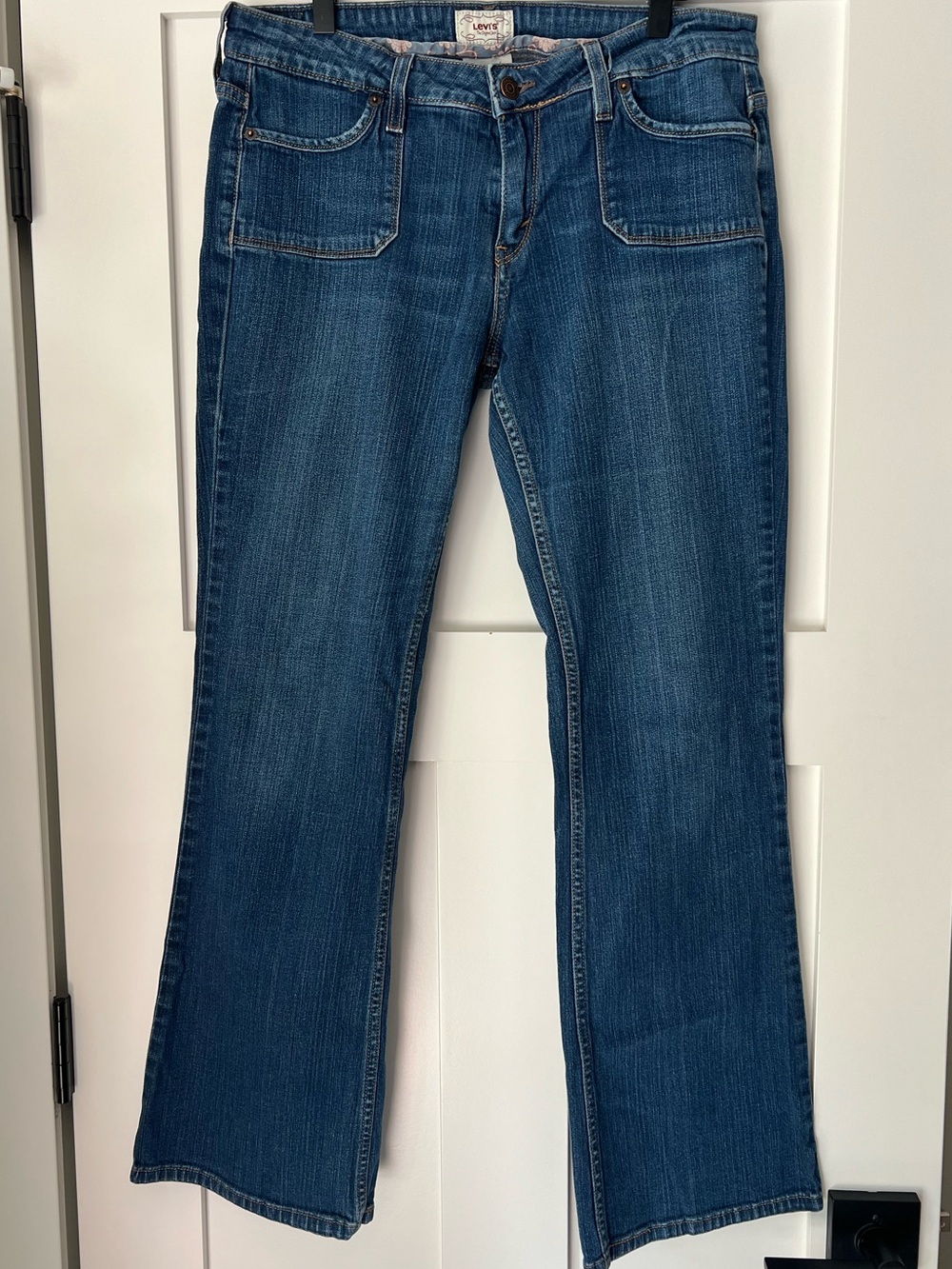 Levi’s 545 Women’s Size 12 Y2K 2000s Low Rise Bootcut Jeans Floral Pocket